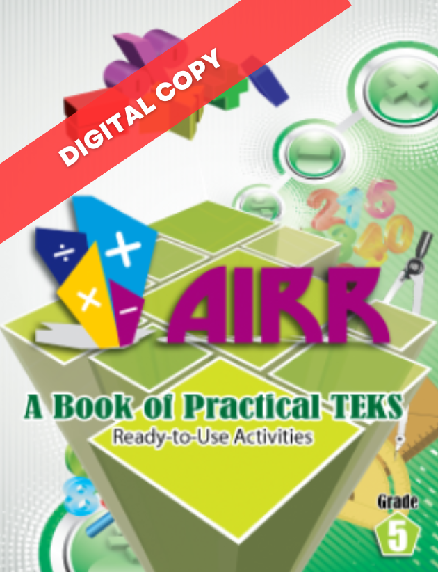 (DIGITAL) TEKS AIRR MATH ACTIVITY BOOK - GRADE 5 350 Activities