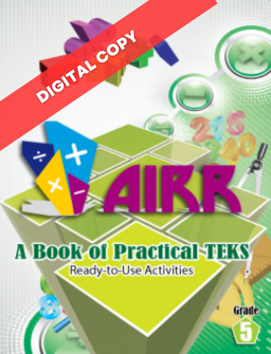 (DIGITAL) TEKS AIRR MATH ACTIVITY BOOK - GRADE 5 350 Activities