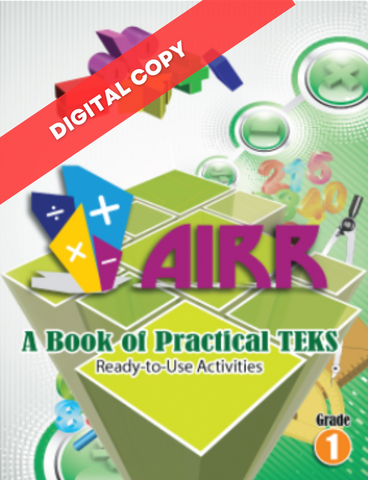 (DIGITAL) TEKS AIRR MATH ACTIVITY BOOK - GRADE 1 425 Activities